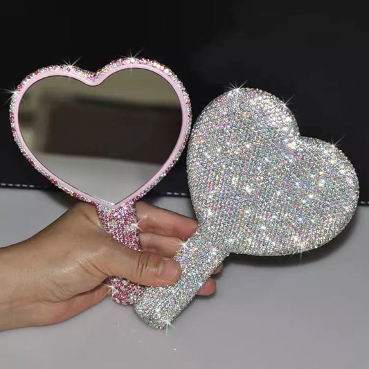 Diamond heart mirror
